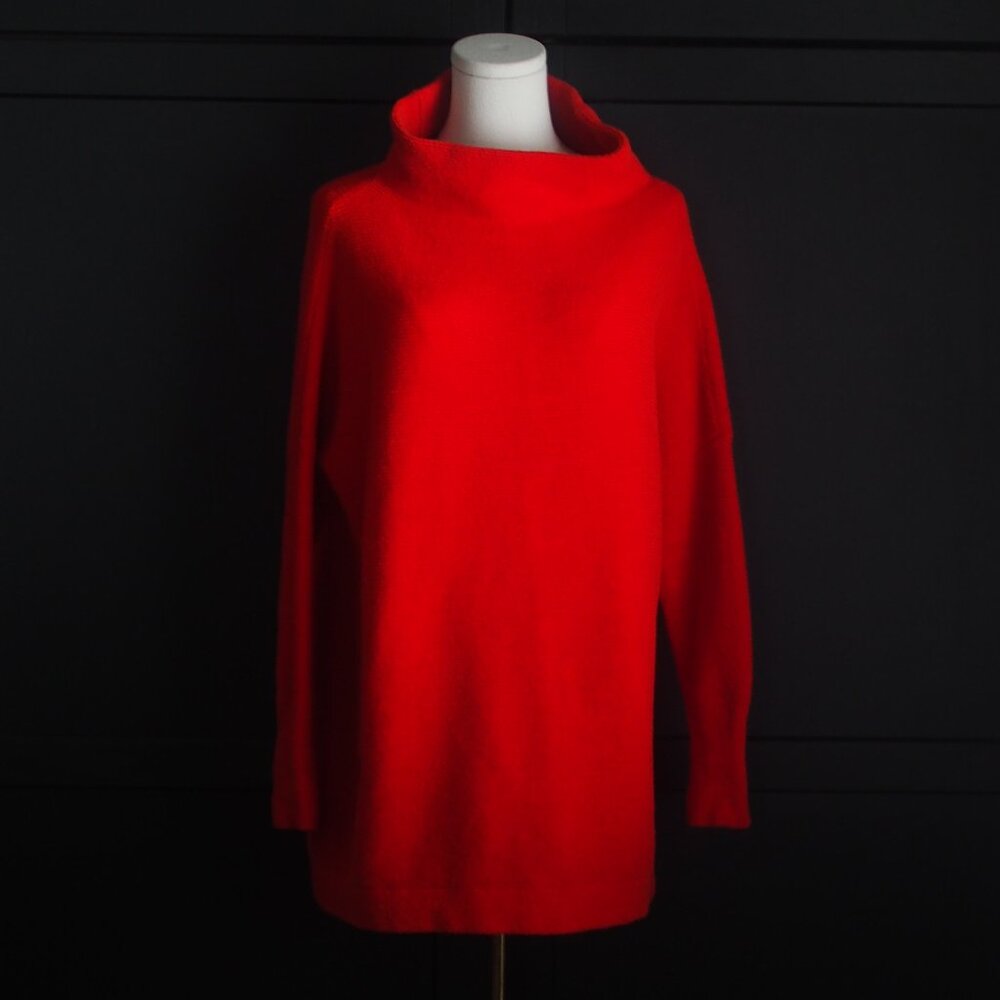 Free People | Funnel Neck, Cotton Blend, Slouchy Tunic Sweater